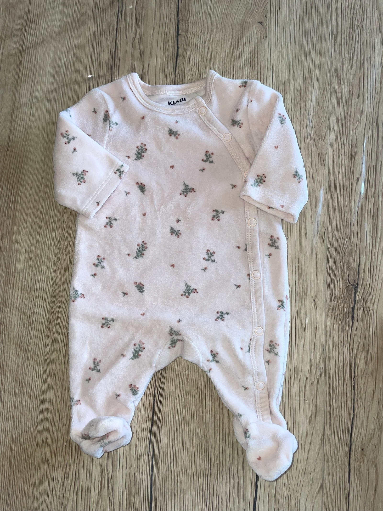 Pyjama velours 1 mois 56 cm Kiabi 